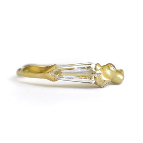 Shield Diamond Stacking Ring