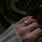 Elongated Pink Sapphire Cluster Ring