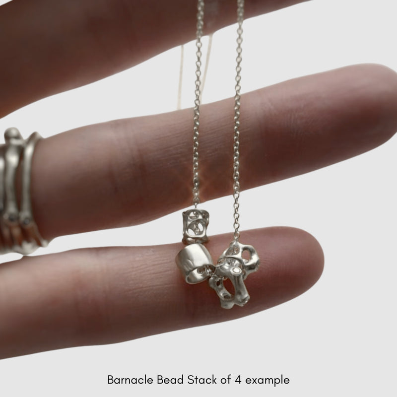 Sterling Silver Barnacle Bead Stacker #2