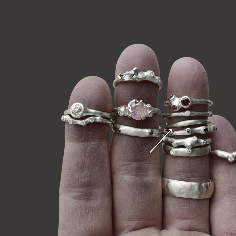 Sterling Silver Single Petite Stacking Ring (Without Diamonds)