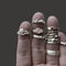 Sterling Silver Single Petite Stacking Ring (With Diamonds)
