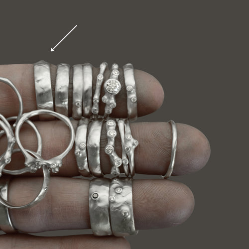 Sterling Silver 6mm Organic Ring Band