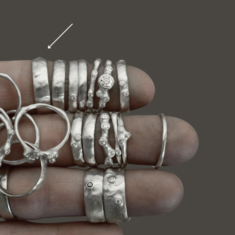 Sterling Silver 6mm Organic Ring Band