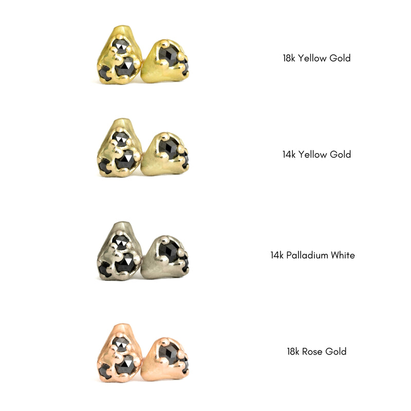 Tideworn Black Diamond Cluster Earrings - SINGLES
