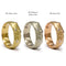 6mm Wide Organic Band with Diamonds