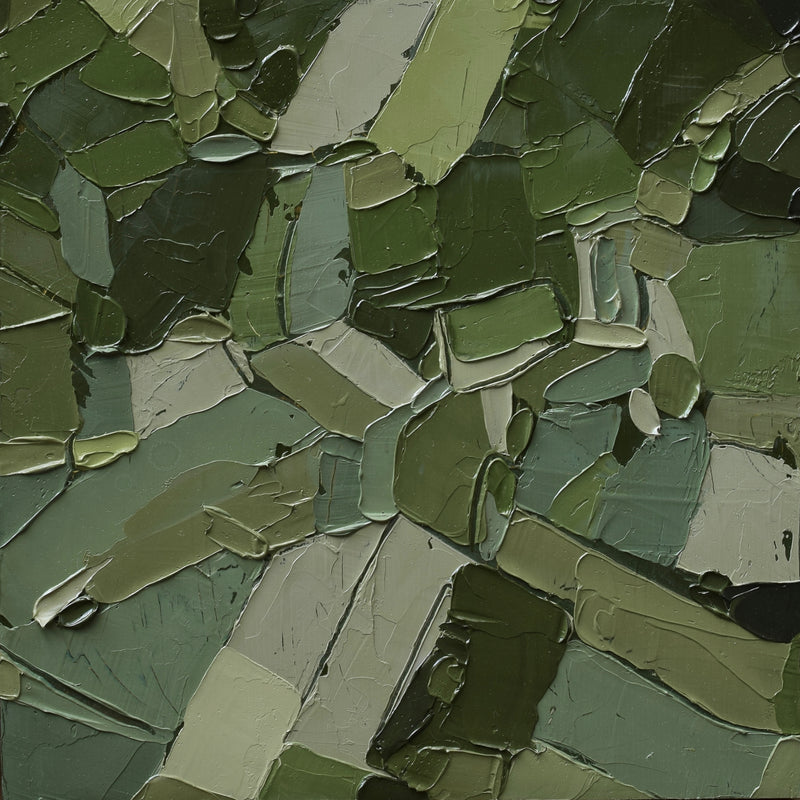 Aerial 3. Textural Mixed Media Painting on Panel in a Maple Frame. Ninos Studio.