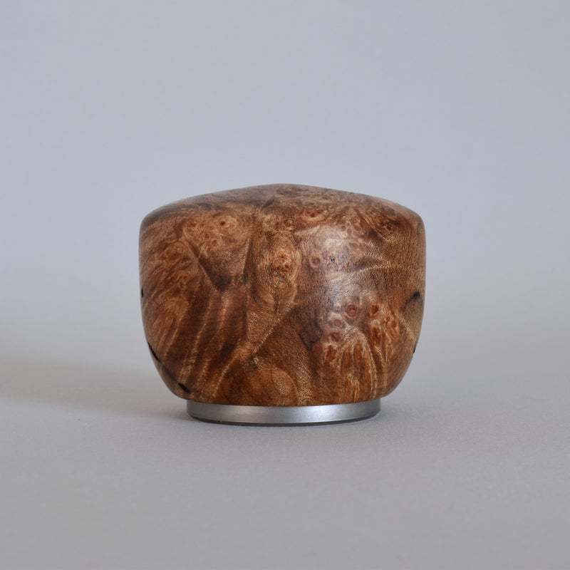 Handcrafted Knob Bottle Opener in Burl Walnut. Ninos Studio.