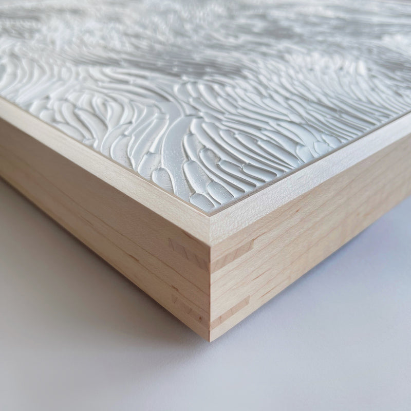 Ninos Studio, White Textured Abstract Art, Current Series Painting.