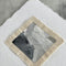 Textural Abstract Mini Painting on Raw Canvas by Ninos Studio