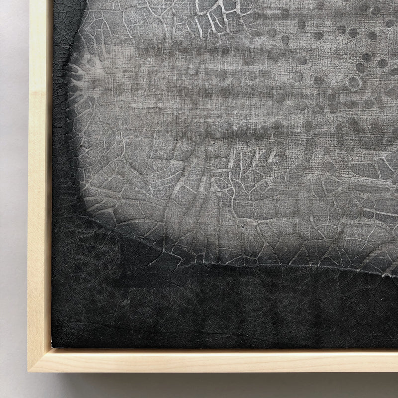 Ninos Studio, Black & White Abstract Textured Painting.