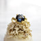Blue Sapphire Ring prong set in 18k gold. Available at Ninos Studio. 