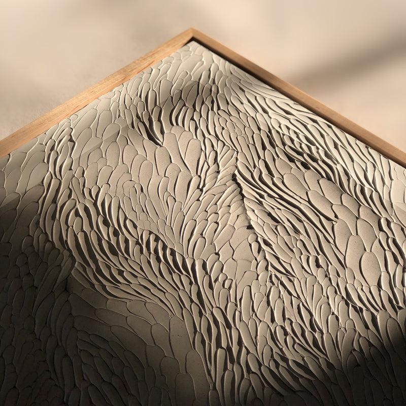 Textural Monochromatic Painting, Current Series by Ninos Studio.