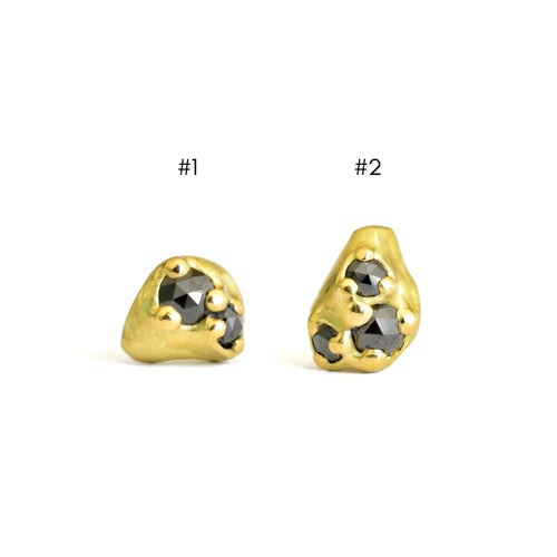 Tideworn Black Diamond Cluster Earrings - SINGLES