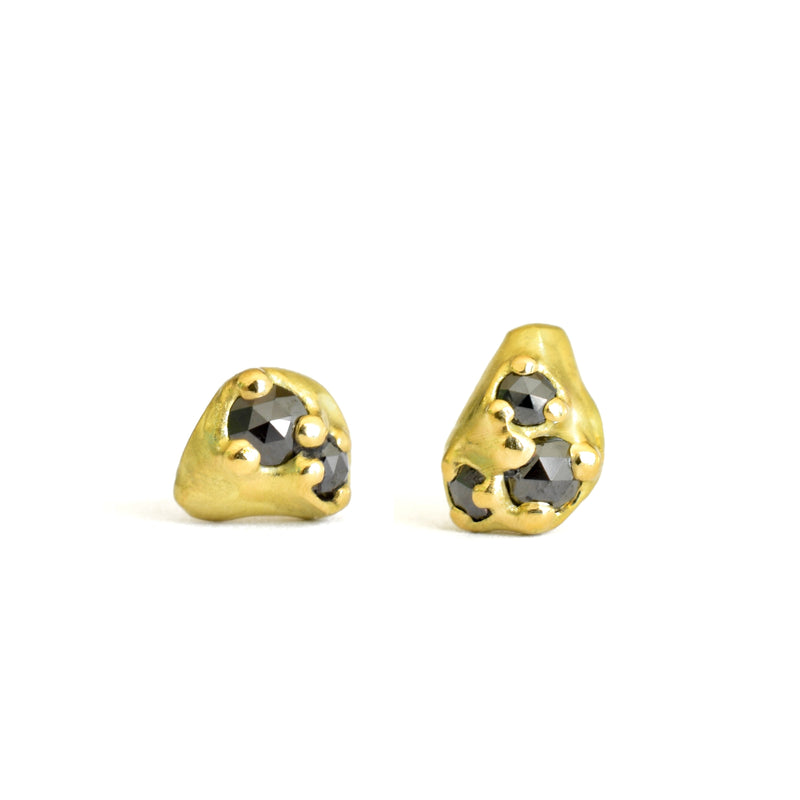 Tideworn Black Diamond Cluster Earrings - SINGLES