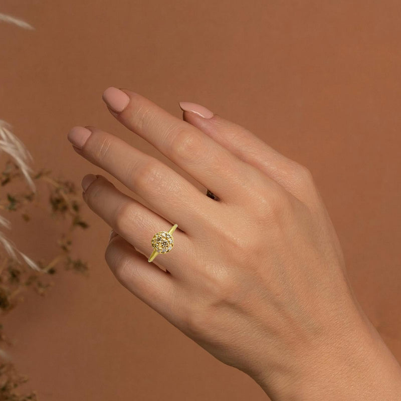 Champagne Diamond Bloom Ring #1