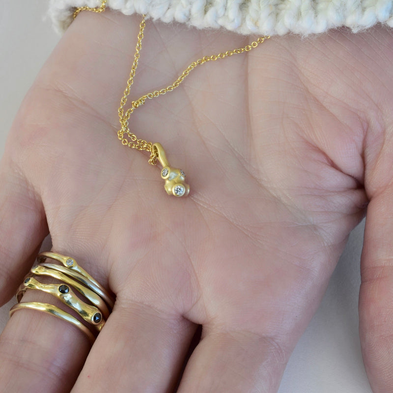 Sterling Silver Barnacle Cluster Necklace