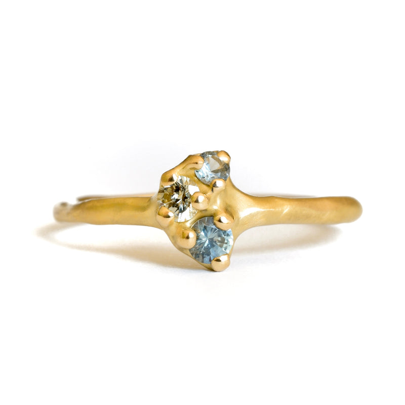 Sapphire Tideworn Cluster Ring #1