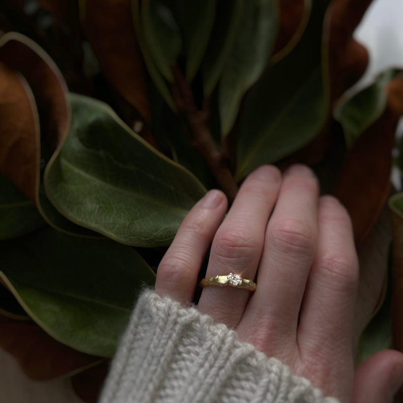 3.25mm Wide Band Cluster Ring with Oval Diamond