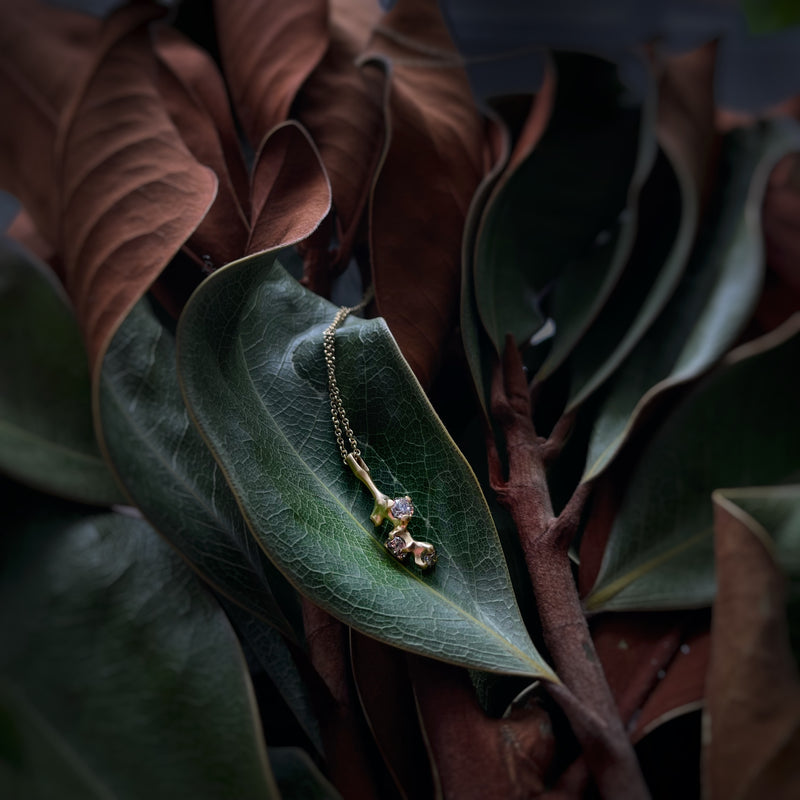 Champagne Diamond Cluster Pendant