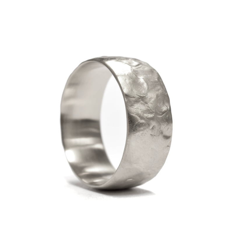 Sterling Silver 8mm Organic Ring Band