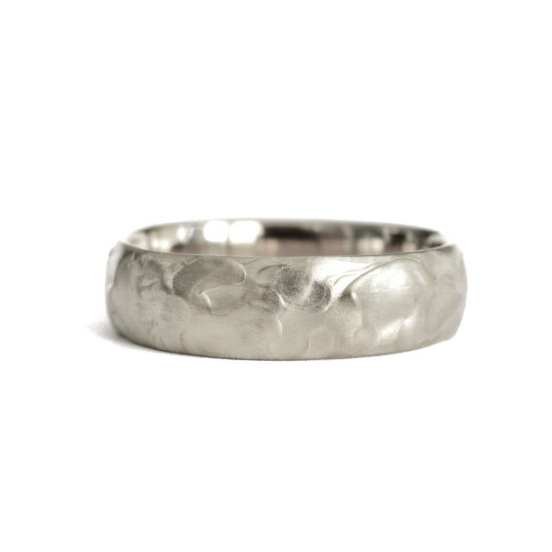 Sterling Silver 6mm Organic Ring Band