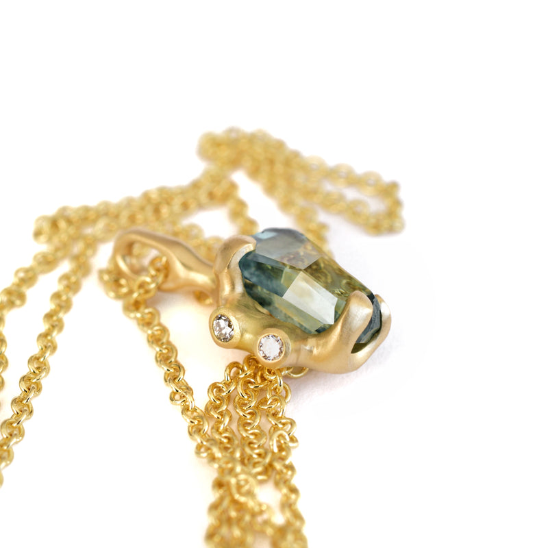 Montana Sapphire Rough Luxe Necklace