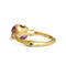 Rhodolite Rough Luxe Ring with Rubies