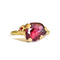Rhodolite Rough Luxe Ring with Rubies