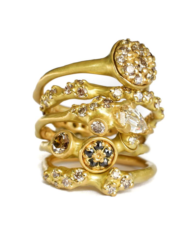 Champagne Diamond Bloom Ring