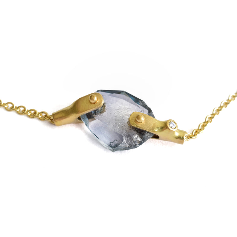 Montana Sapphire Rough Luxe Pendant