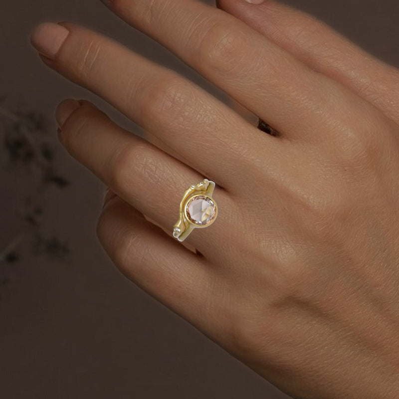 Champagne Rose Cut Diamond Set