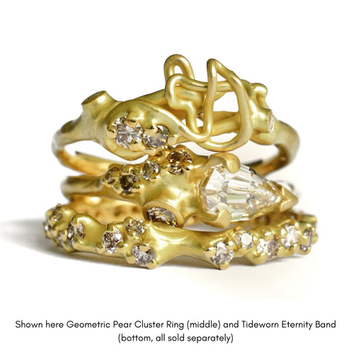 Tideworn Tangle Ring with Champagne Diamonds