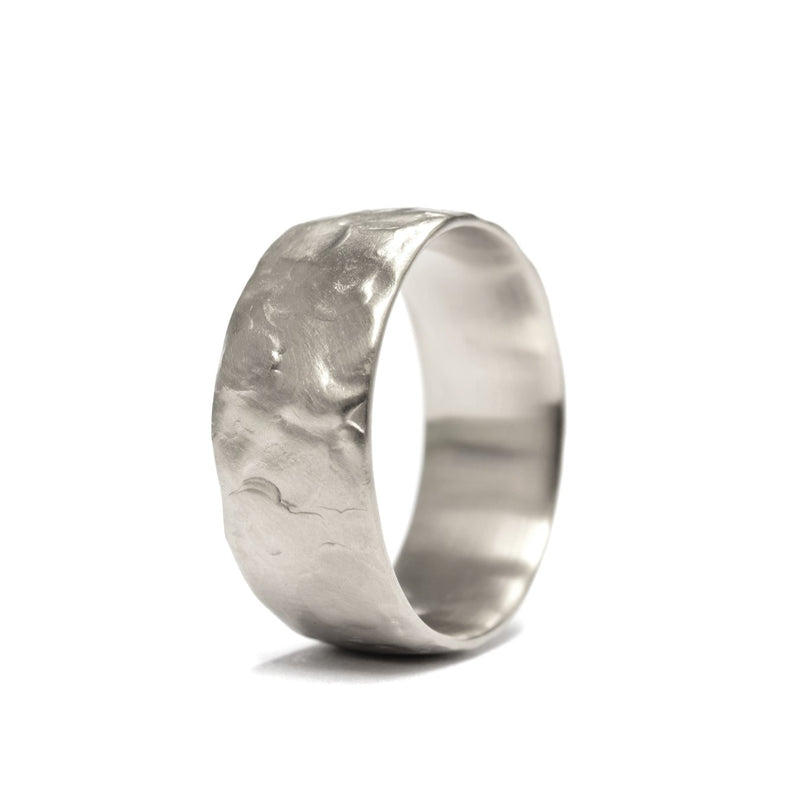 Sterling Silver 8mm Organic Ring Band