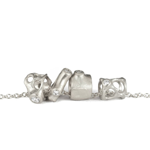 Sterling Silver Barnacle Bead Stack of Four