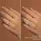 Oval Diamond Solitaire with Square Band