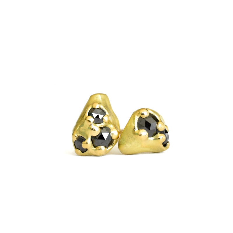 Tideworn Black Diamond Cluster Earring Set (Ready to Ship)