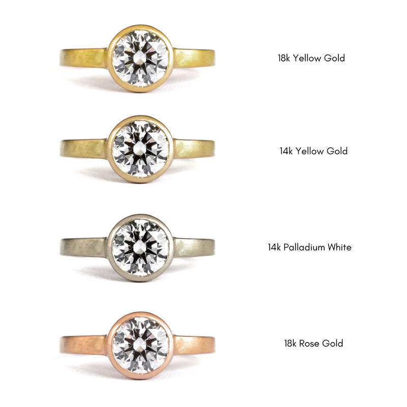 Square Band Diamond Solitaire