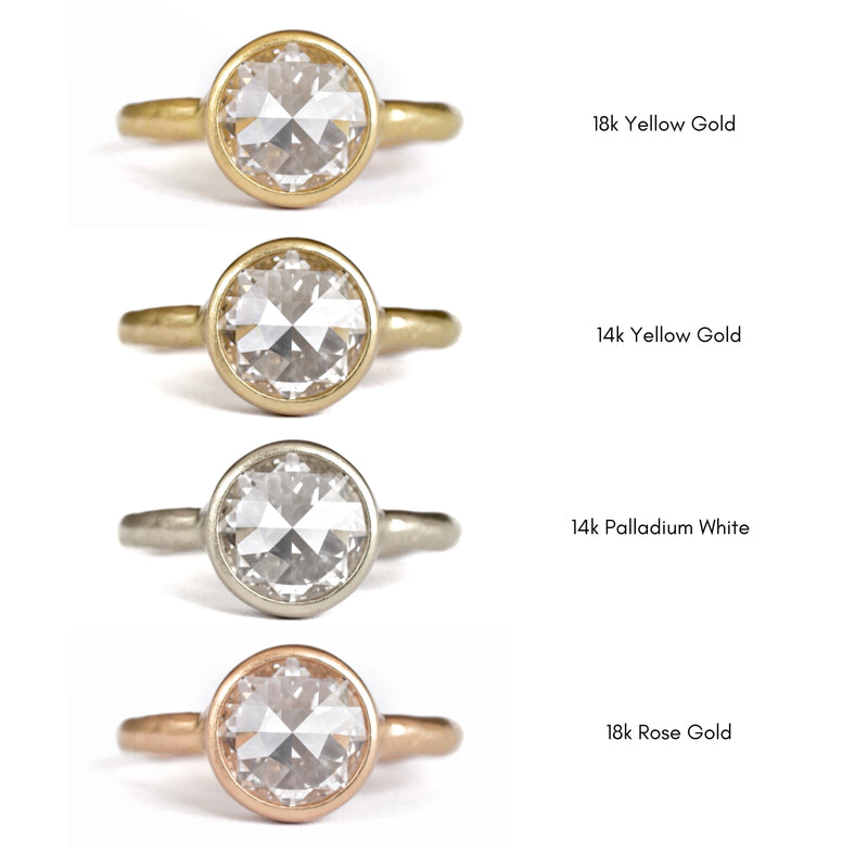 Rosecut Diamond Solitaire Ring