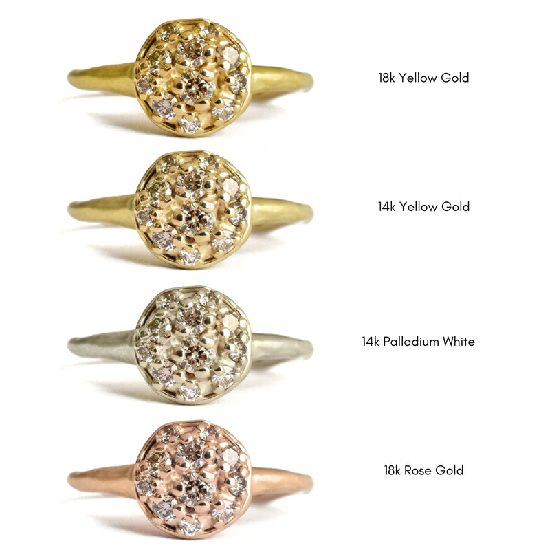 Champagne Diamond Bloom Ring