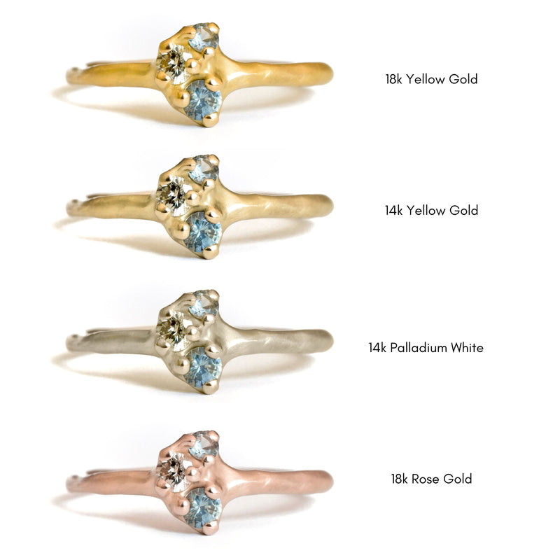 Sapphire Tideworn Cluster Ring