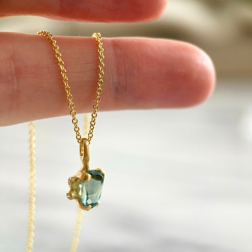 Montana Sapphire Rough Luxe Necklace