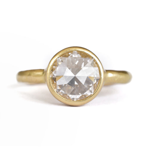 Rosecut Diamond Solitaire Ring