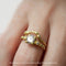 Prong Set Diamond Engagement Ring with Symmetrical Diamonds