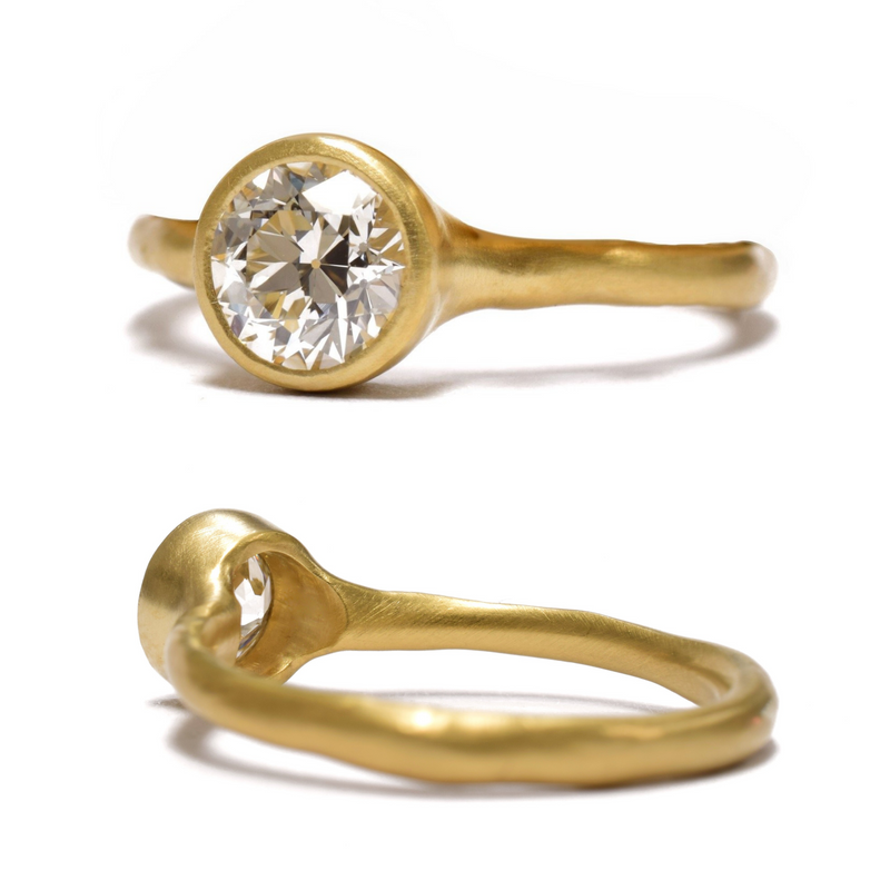 Ninos Studio Bespoke Engagement Rings - Organic Band Solitaire Additional Views