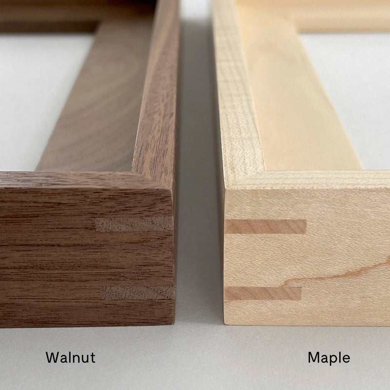 Ninos Studio Walnut vs. Maple Frames with Spline Corners