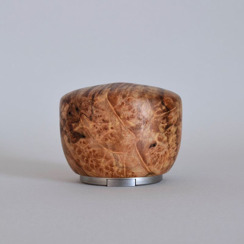 Handcrafted Knob Bottle Opener in Burl Walnut. Ninos Studio. 