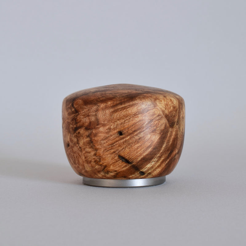 Handcrafted Knob Bottle Opener in Burl Walnut. Ninos Studio. 