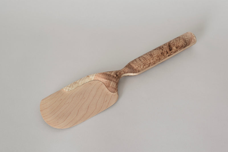 Elm Burl & Maple Cheese Knife