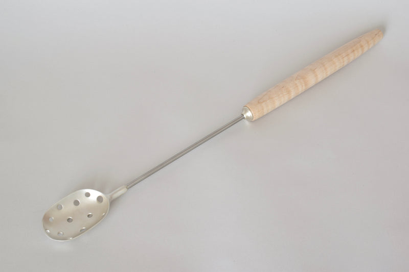 Cast Silver Spoon with Maple Handle. One-of-a kind and available at Ninos Studio. 