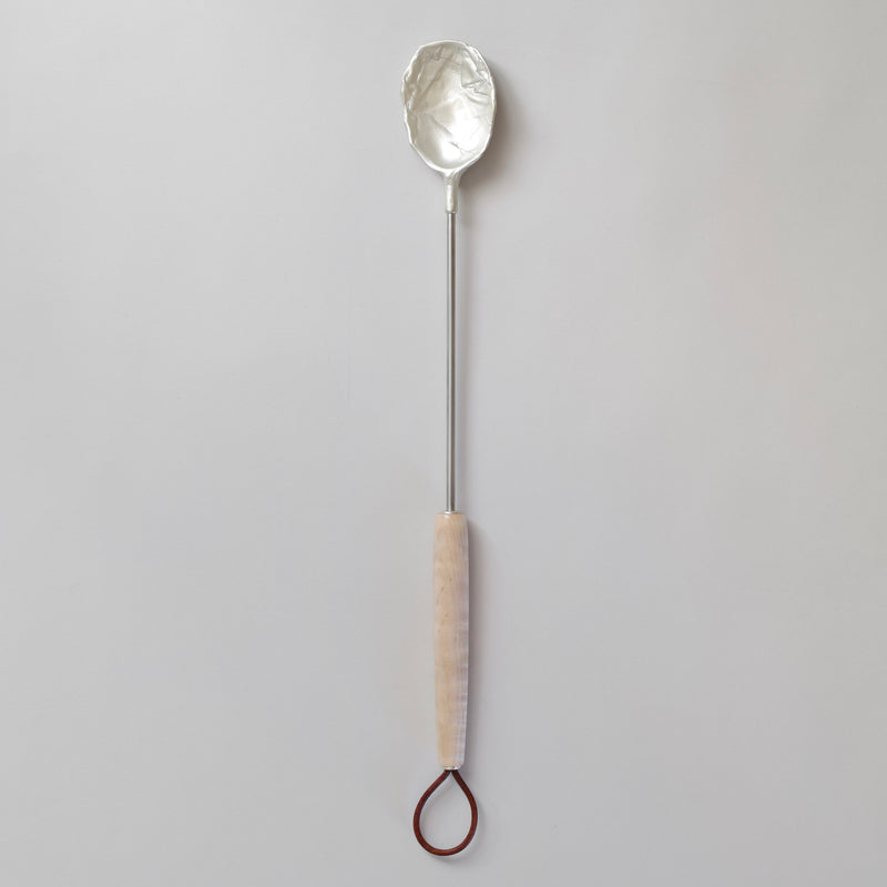 Cast Silver Spoon with Maple Handle. One-of-a kind and available at Ninos Studio. 